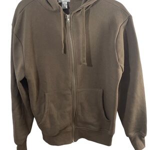 All Together Brown Zip Up Hoodie